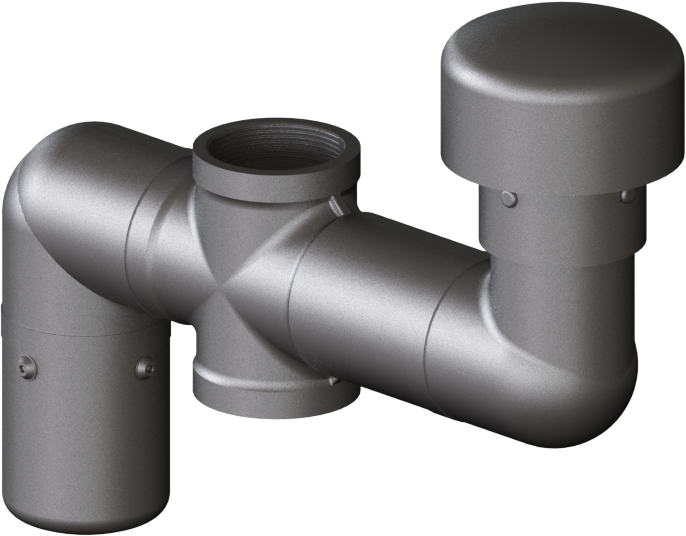 Ventilation System Assembly 2x-V IN-OUT G2"f