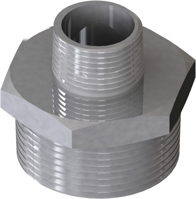[03.2164.43] Adapter SS, R3/8"m - R1"m